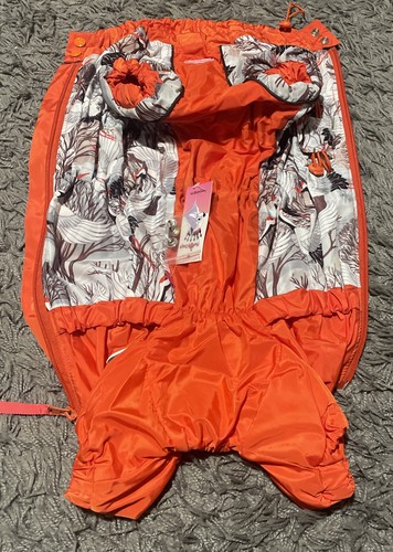 ‘For My Dogs’ Orange ‘Crane’ Winter Fleece Lined Full Zipped Dachshund - Picture 10 of 19