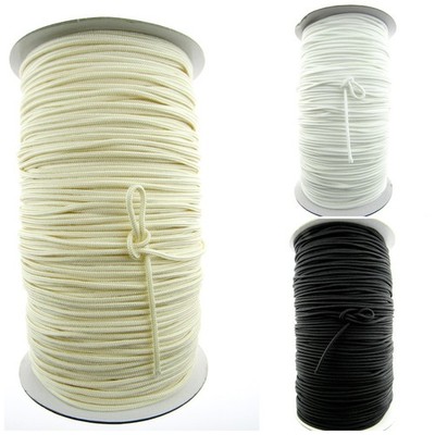 Blind Lift Cord 2mm Polyester Non Stretch Curtain Cord Black White Cream