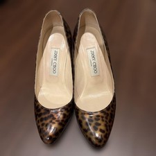 Jimmy Choo Leopard Leather High Heels 10cm Size 355 Used
