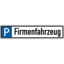 Parkplatzreservierungsschild Firmenfahrzeug m. Befestigungsset 1 520x110mm