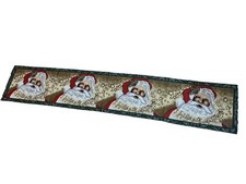 BELIEVE in SANTA CLAUS Face Christmas Table Runner TAPESTRY Manual Weaver 13x69