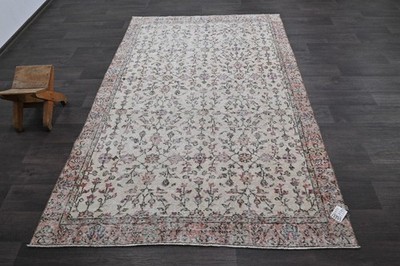 Oushak Türkisch Vintage Teppich 5x8 Kelim Rug Anatolisch Handarbeit Boho Deko...