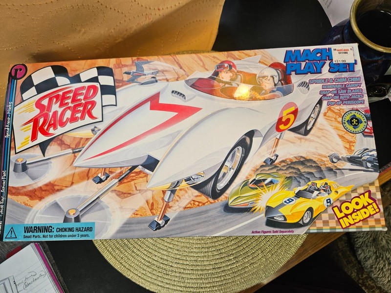 VINTAGE SPEED RACER MACH 5 PLAY SET RESAURUS CHIM CHIM SPIRTLE 1999 NIB
