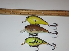 Lot of 3 Lucky Craft RC Rick Clunn Crankbait Lures Custom Paint