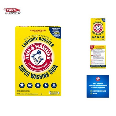 Super Washing Soda Household Cleaner and Laundry Booster, 55 oz Box