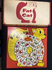Vintage 60s Fat Cat Board Game by Lyons & Carnahan USA Made Educational Complete