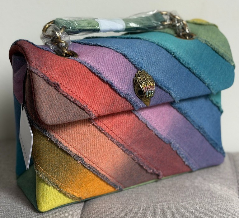 Kurt Geiger Denim Kensington Multicolour Bag Rainbow Large NWT RRP £229 Free 🚚