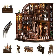 Book Nook Kits 3D Puzzle, DIY Miniature Dollhouse Kit Bookshelf Decor