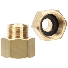  2pcs Propan -Anpassung G3/8 -Gewinde innerlich zu 9/16 Außengewinde