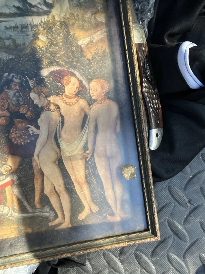 Pintura Del Siglo XVI Original Auténtica París Francia Foto 3 de 4