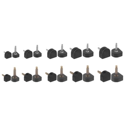 10 Pairs High Heel Replacement Tips Kit U Shaped Shoes Heel Repair Dowels Black