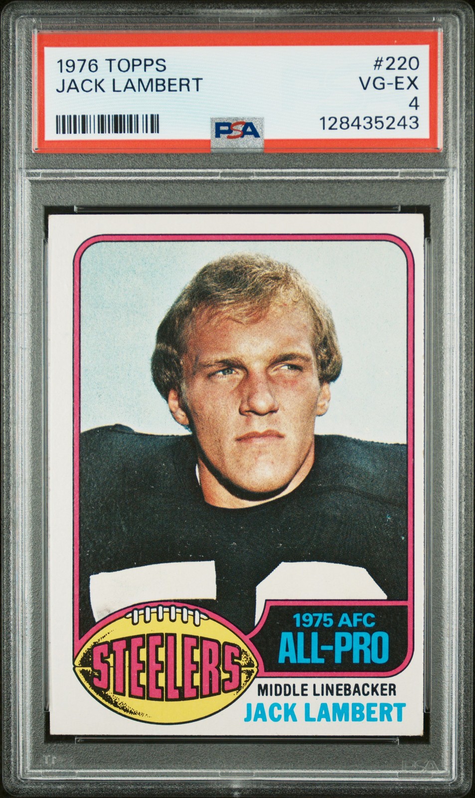 1976 TOPPS #220 JACK LAMBERT PSA 4