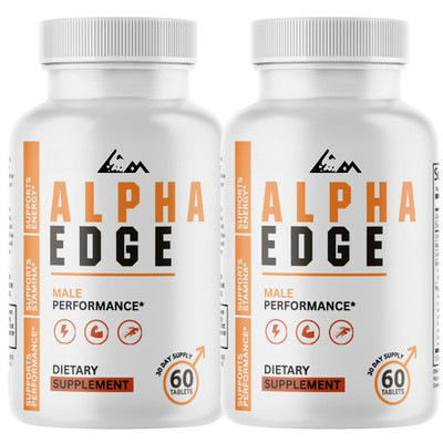 Alpha Edge Male Performance Maximum Strength Supplement - 2 Bottles