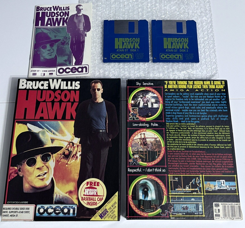 HUDSON HAWK *ATARI ST/STE* COMPLETE *SUPERB CONDITION*