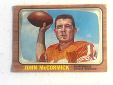 1966 Topps Football #40 JOHN McCORMICK HOF QUARTERBAC BRONCOS