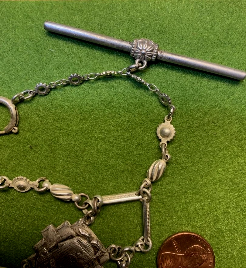 Elegant Antique Egyptian Revival Pocket Watch chain - Image 3 of 4