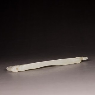 Chinese White Jade Hardstone Hairpin Hair Stick Carving