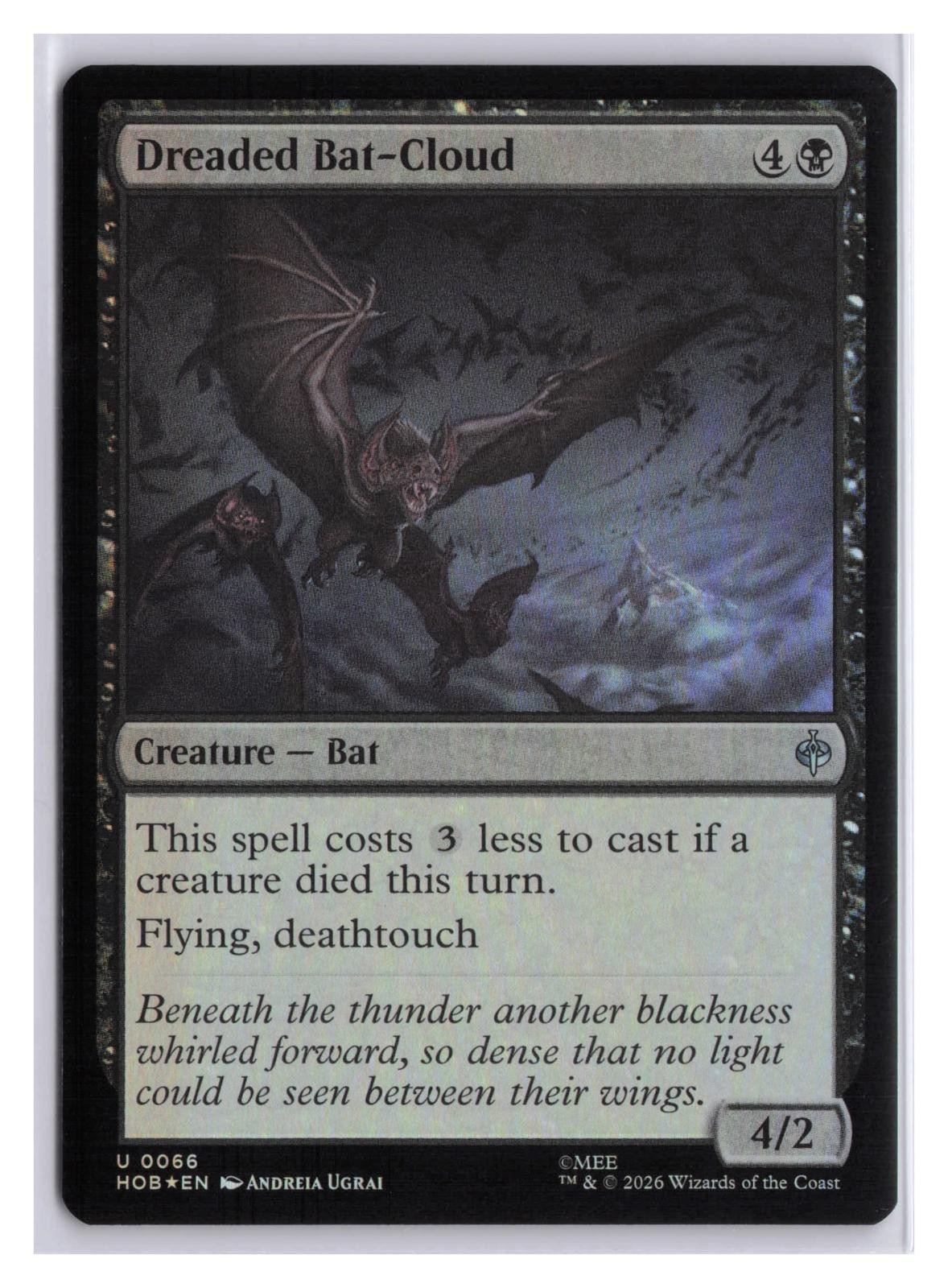 Dreaded Bat-Cloud 66 The Hobbit Magic: The Gathering Foil Uncommon NM Ugrai