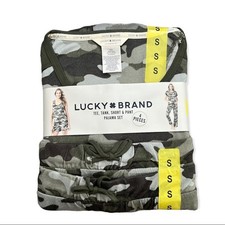 NWT Lucky Brand Four-piece Camo Pajama Set, Small and Large available