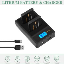 2X Batteria per Nikon EN-EL19 Coolpix S2500 S2550 S2600 S2700 S2800 S2900+Caricabatterie