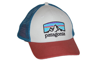 Patagonia Fitz Roy Horizon Trucker Hat Mid Crown Cap Snap Back Organic