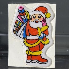 VINTAGE 80  S SANTA PUFFY STICKER