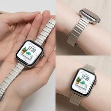 Luxury Metal Band For iWatch Ultra 3 11 10 9 8 7 SE 6 5 Slim Girl Bracelet Strap
