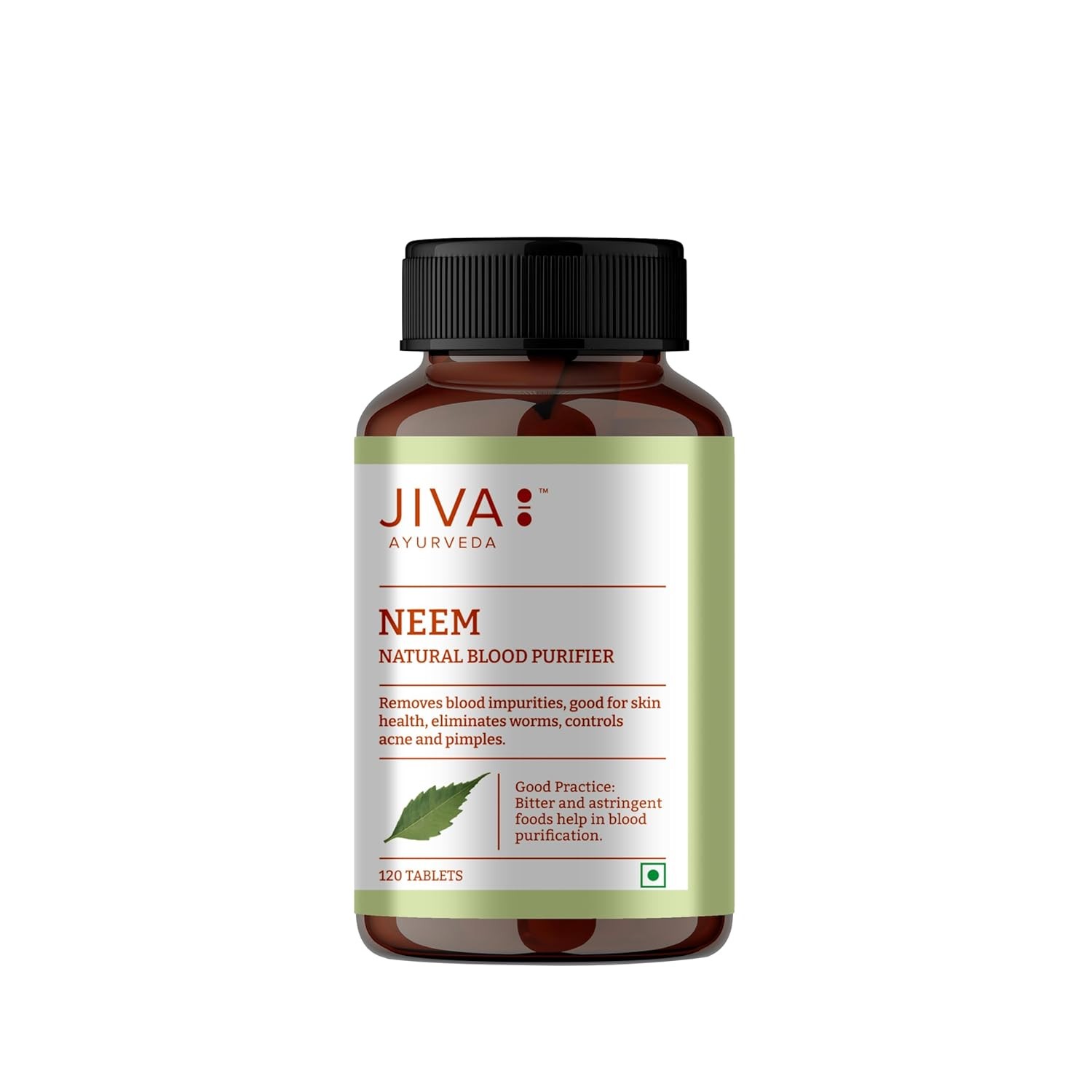 JIVA NEEM Tabletten (120tab) Natürlicher Blutreiniger Kräuter Ayurvedische Ha...
