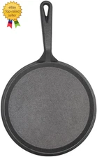 9.5In Preseasoned Cast Iron Comal for Tortillas Arepas Quesadillas Heating