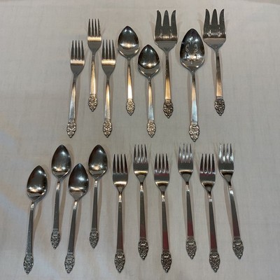 19 Pc Oneida Community NORDIC CROWN Stainless Steel Flatware Forks Spoons  EXC!