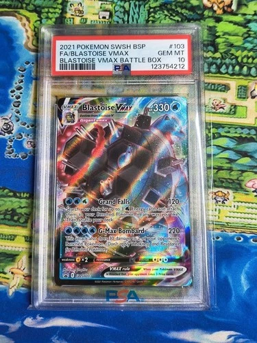 PSA 10 BLASTOISE VMAX SWSH103 BLACK STAR PROMO FULL ART BATTLE BOX POKEMON 🌊