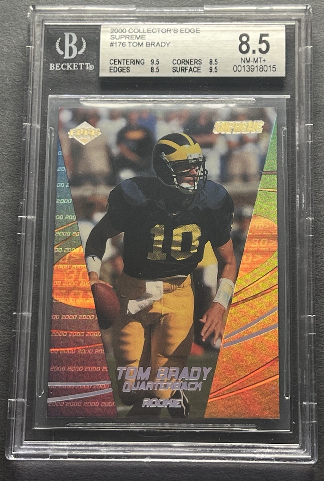 2000 Collector's Edge Supreme #176 Tom Brady Rookie Card BGS 8.5 /2000