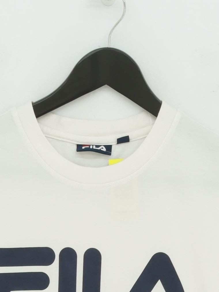 T shirt uomo Fila M bianca 100% cotone basic