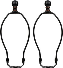 8 Inch Lamp Harp, 2 Set Black Lamp Shade Harp Holder Finial