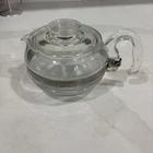 Vintage Pyrex Glass Tea Pot Kettle 8446-B Flameware 6 Cup