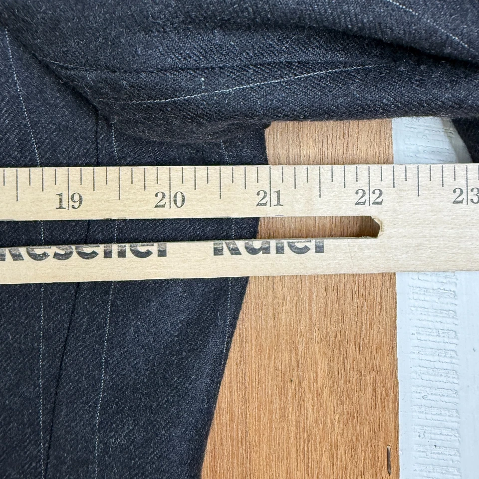 Винтажный Aquascutum костюм мужской 40R серый в тонкую полоску 2 пуговицы фланели шерсти брюки 34 x 29 - Изображение 3 из 4