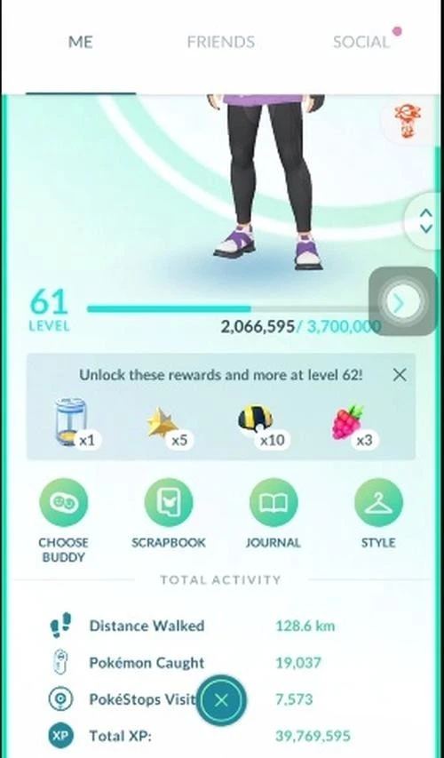 Pokémon Go Acc Level 61 +72 Shiny +3.4m Stardust - Bild 2 von 4