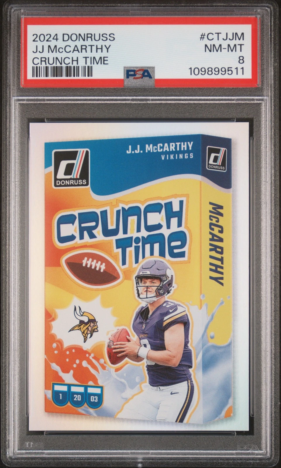 JJ McCarthy Panini Donruss Crunch Time #CTJJM Base