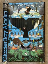 VTG Charley Harper Glacier Bay Alaska NPS Poster GPO 1991 Modernist Art 29x39