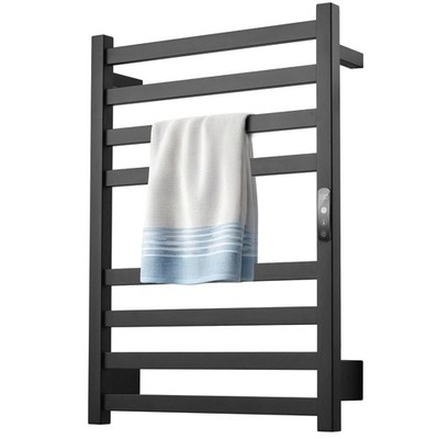 Towel Warmer Matte Black Heated Towel Rack for Bathroom Wall Mounted Electric...