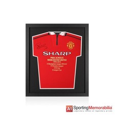 Framed Paul Scholes Signed Manchester United Shirt: Home, 1999-00 - Career