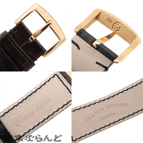 Franck Muller Long Island Ladies Solid Gold Silver 952QZ From Japan w0525 - Foto 8 di 9
