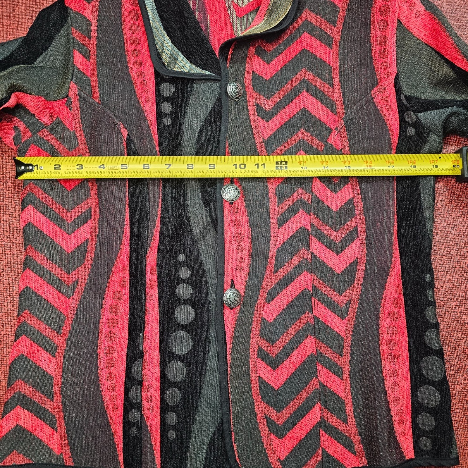 Vintage Tapestry Boho Reversible Button-Up Jacket… - image 6