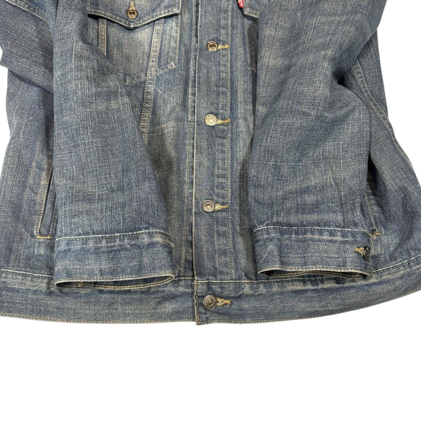Levi’s Men’s Denim Trucker Jacket XL Blue Jean Vintage Wash Button Front Coat thumbnail 16
