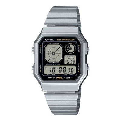 Casio Uhr A130WE-1AE Digital Vintage Collection Silber Weltzeit UVP 59,89£