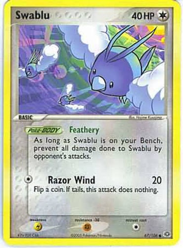 Pokemon Card - Emerald 67/106 - SWABLU (common) - NM
