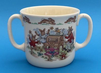 Royal Doulton Bunnykins Organ Grinder Dancing & Skipping Rope 2 Handle Mug Cup