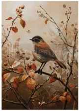 Sunlit Songbird | A1 Fiber Decoupage | Paper for Decoupage | Redesign with Prima