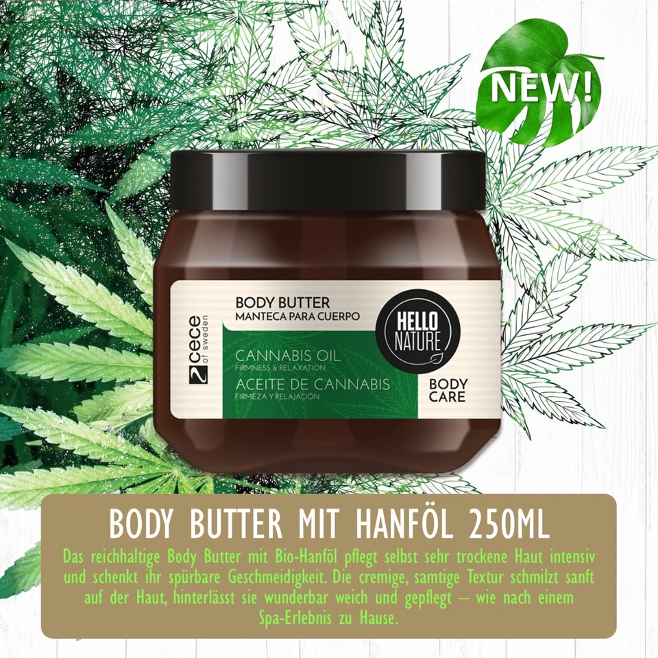 Body Butter Körperbutter Körpercreme Hautpflege Cannabis Bio-Hanföl Vegan - Bild 3 von 4