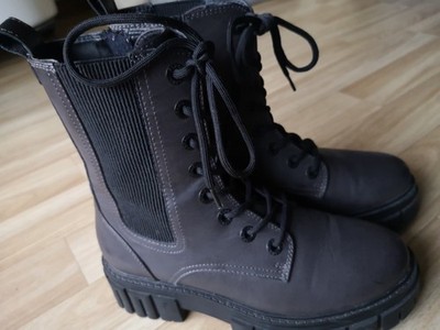 Esprit Boots/Stiefel, Kunstleder, grau, Elastischer Bund, Gr. 37